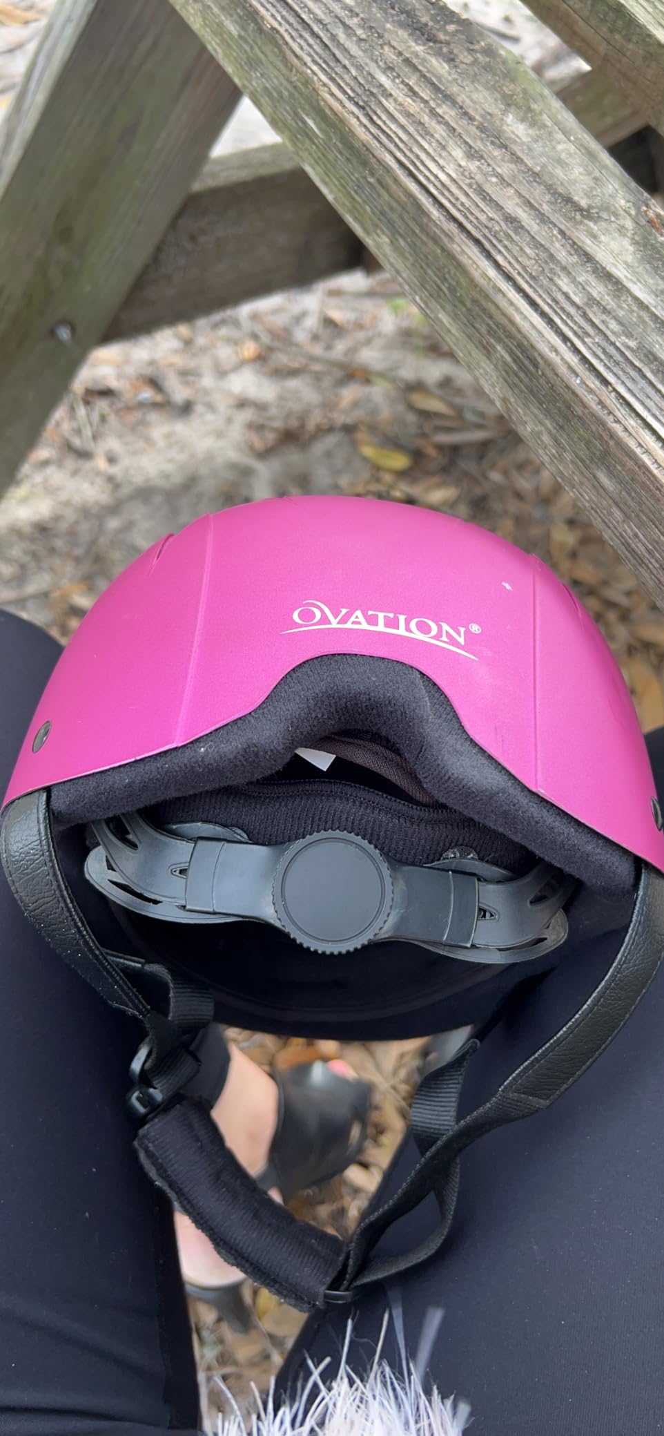 Ovation Adults' Equestrian Horse Riding Lightweight Comfortable Adjustable Low-Profile Metallic Schooler Helmet customer photo 2