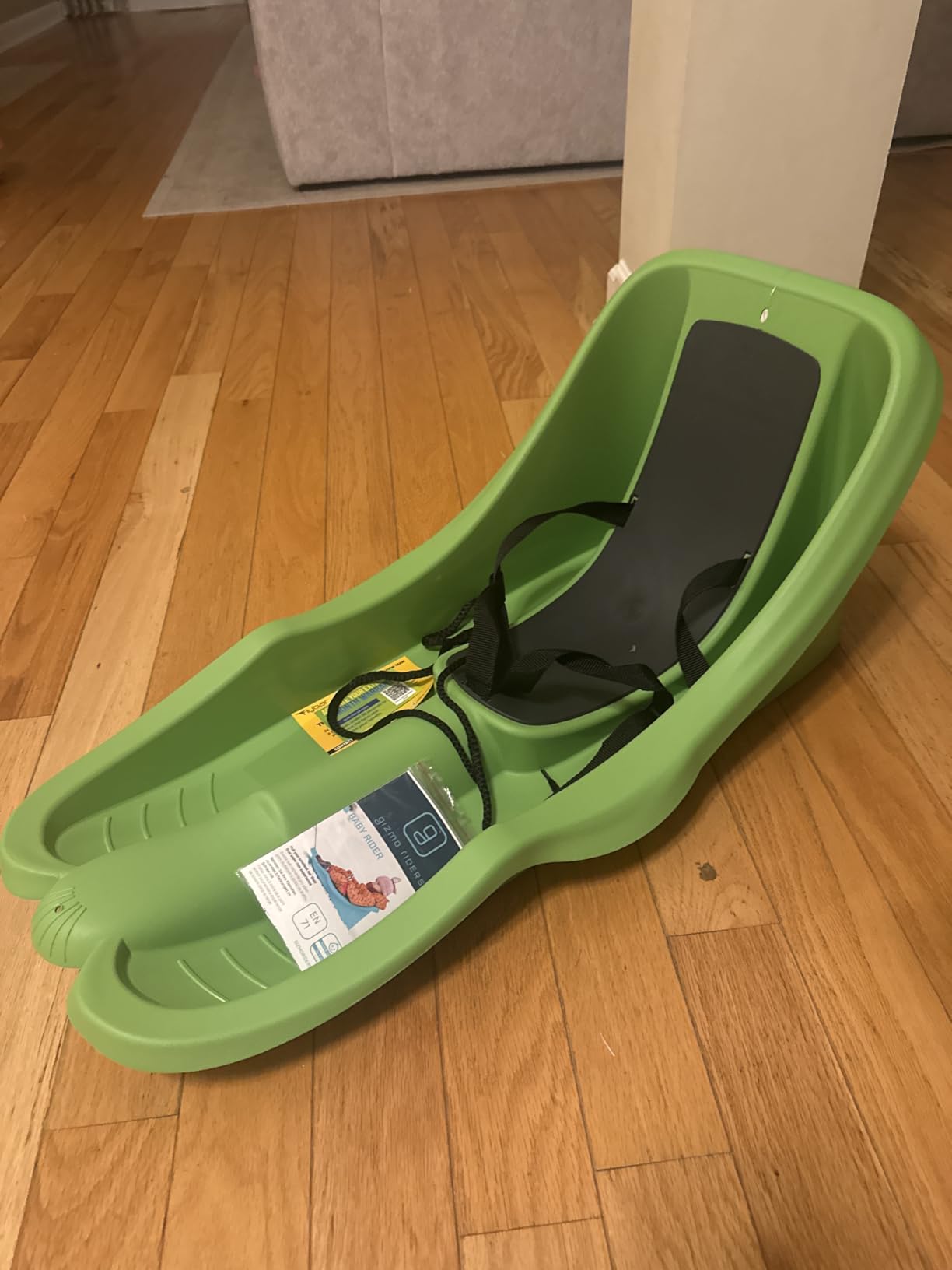 Snow Sled for Kids, Adults - Toboggan Sled, Easy Turning Steering Wheel, Anti-Slip Seat, Pull Up Brake, Durable Plastic Sled, Lightweight, Snow Sleds, Age 3+ 260 lbs customer photo 1