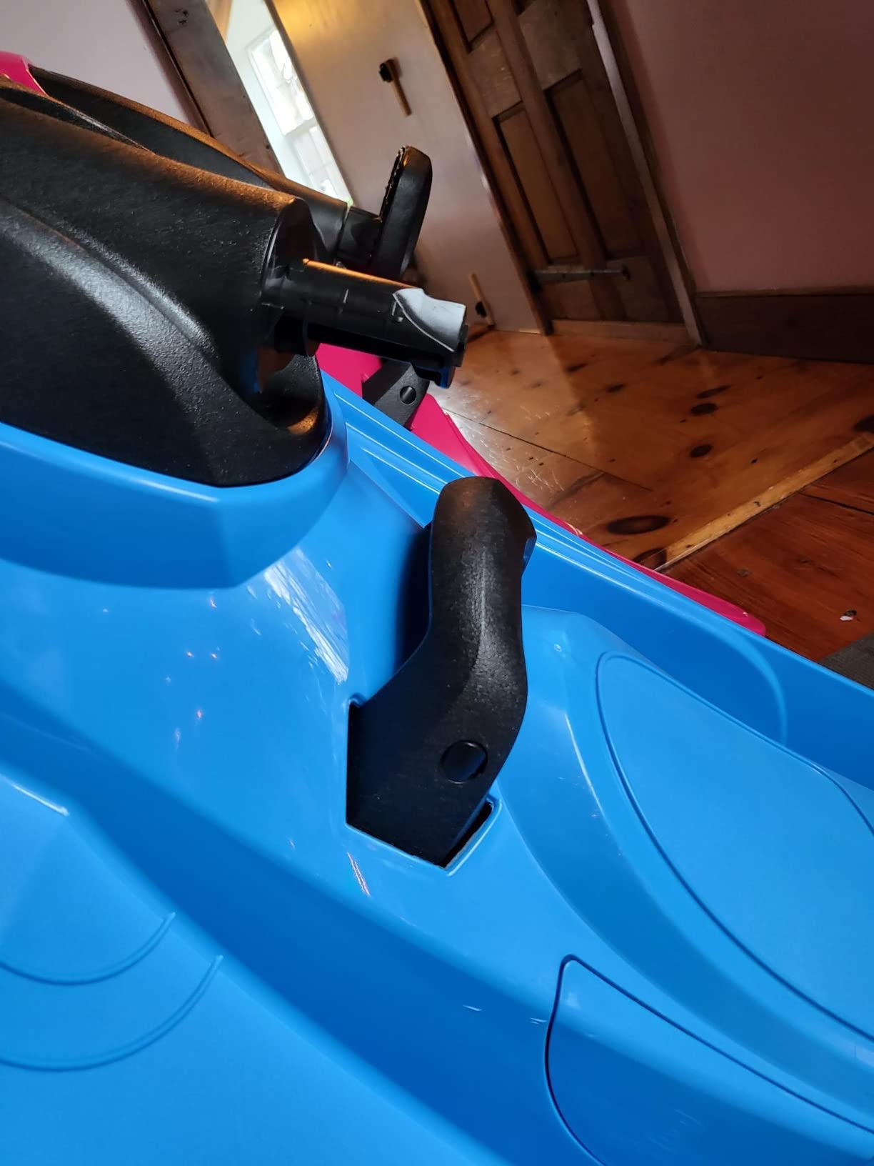 Snow Sled for Kids, Adults - Toboggan Sled, Easy Turning Steering Wheel, Anti-Slip Seat, Pull Up Brake, Durable Plastic Sled, Lightweight, Snow Sleds, Age 3+ 260 lbs customer photo 2
