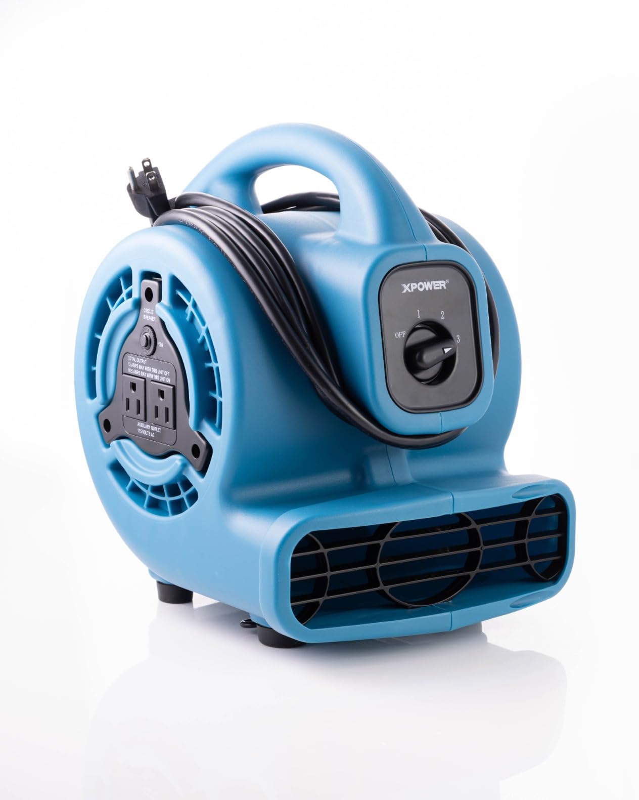XPOWER P-80A Mini Mighty 138 W 600 CFM Centrifugal Air Mover, Carpet Dryer, Floor Fan, Blower, Stackable, Daisy Chain, for Water Damage Restoration, Janitorial, Plumbing, Home Use, Black customer photo 1