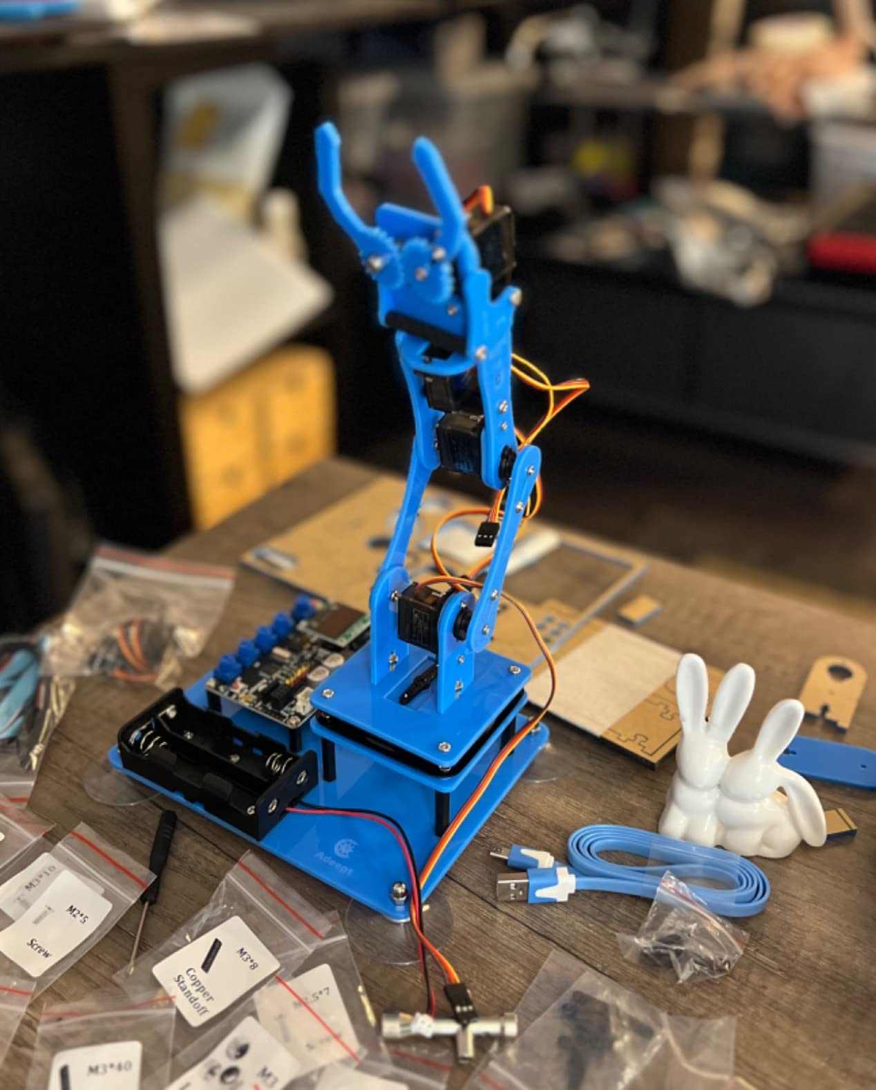 Adeept 5DOF Robotic Arm Kit for Arduino IDE, Programmable DIY Coding Kits customer photo 2