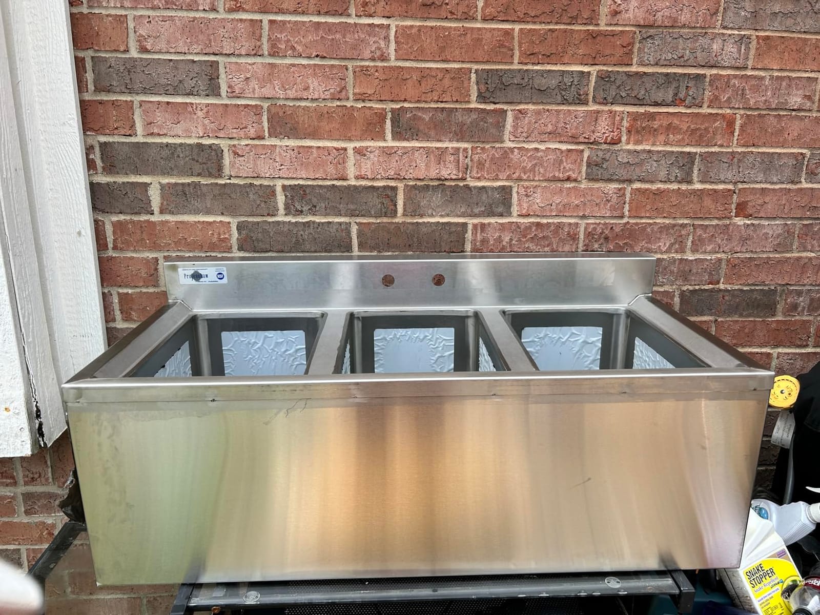 Profeeshaw NSF 3 Compartment Sink Commercial of 304 Stainless Steel Basin customer photo 2