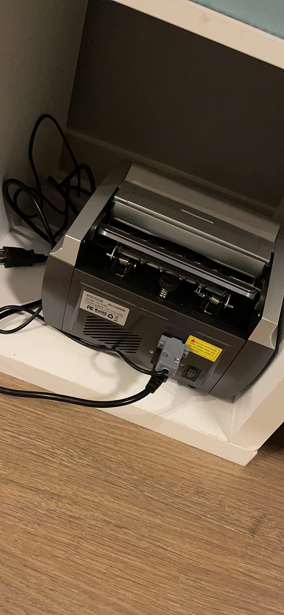 PONNOR Money Counter Machine with Value Bill Count, Cash Counter for Dollar, Euro with UV/MG/IR/DD/DBL/HLF/CHN Counterfeit Detection, Add/Bat/Value Mode Bill Counting Machine with Large LCD Display customer photo 1