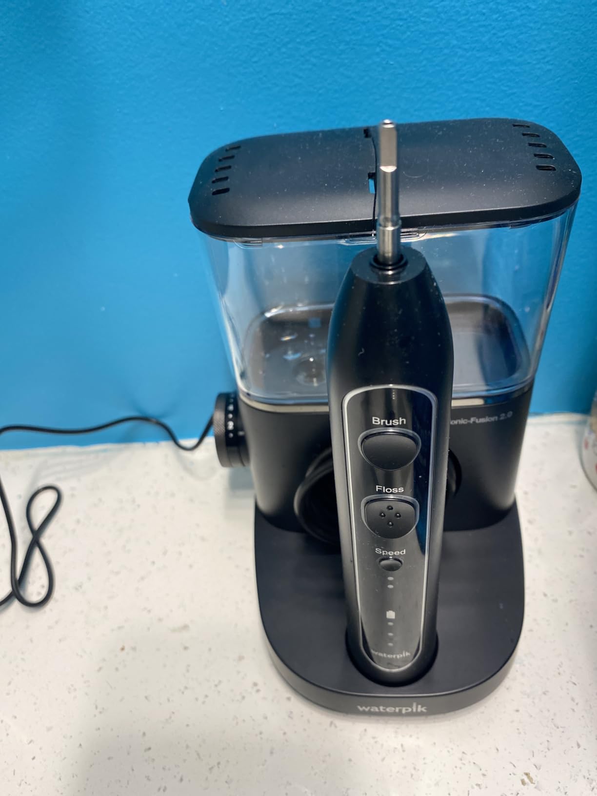 Waterpik Sonic-Fusion Flossing Electric Toothbrush Water Flosser, Black customer photo 1