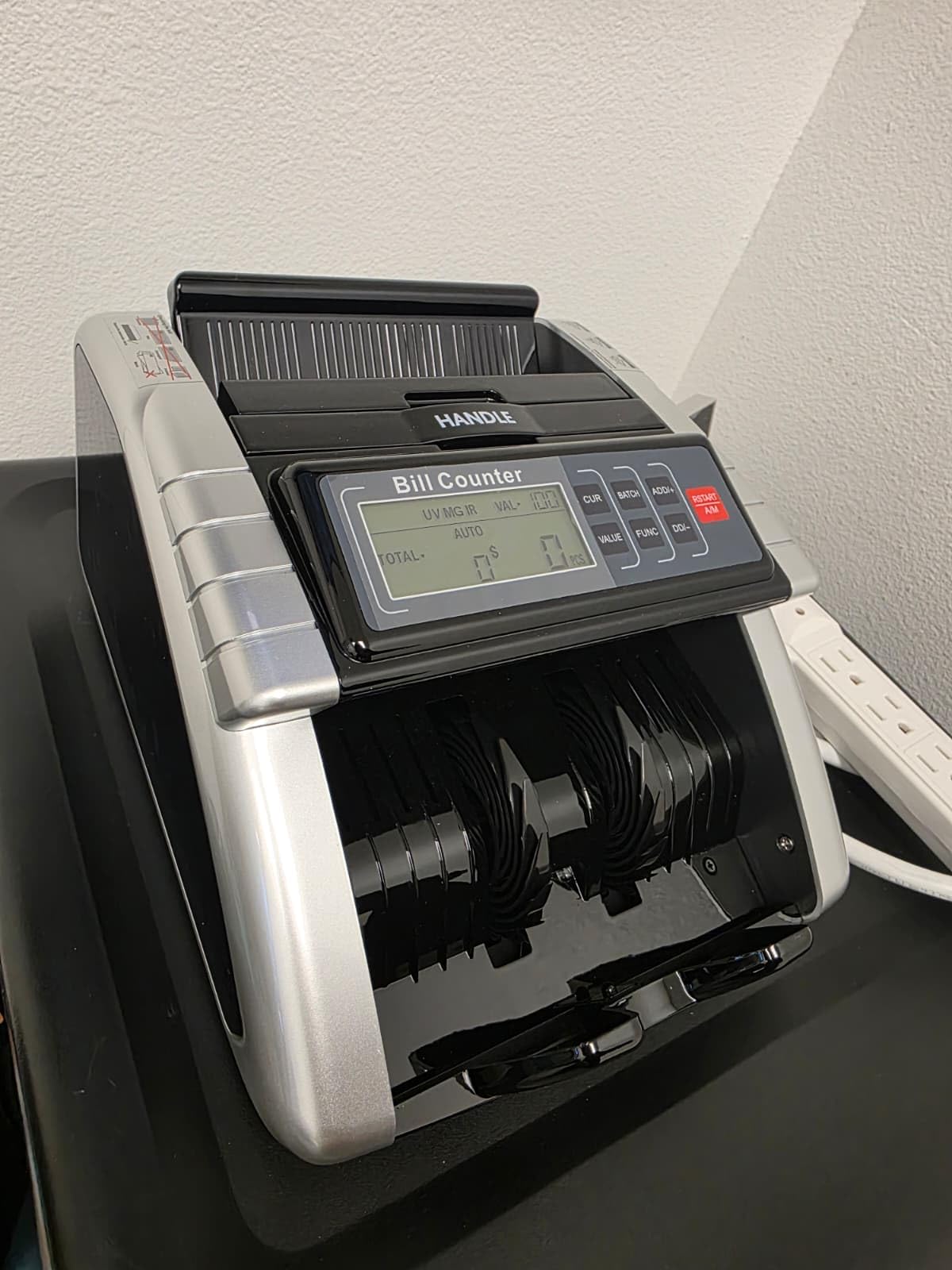 Aneken Money Counter Machine with Value Count, Dollar, Euro UV/MG/IR/DD/DBL/HLF/CHN Counterfeit Bill Detectors,Add and Batch Modes, Cash Counter with LCD Display customer photo 1