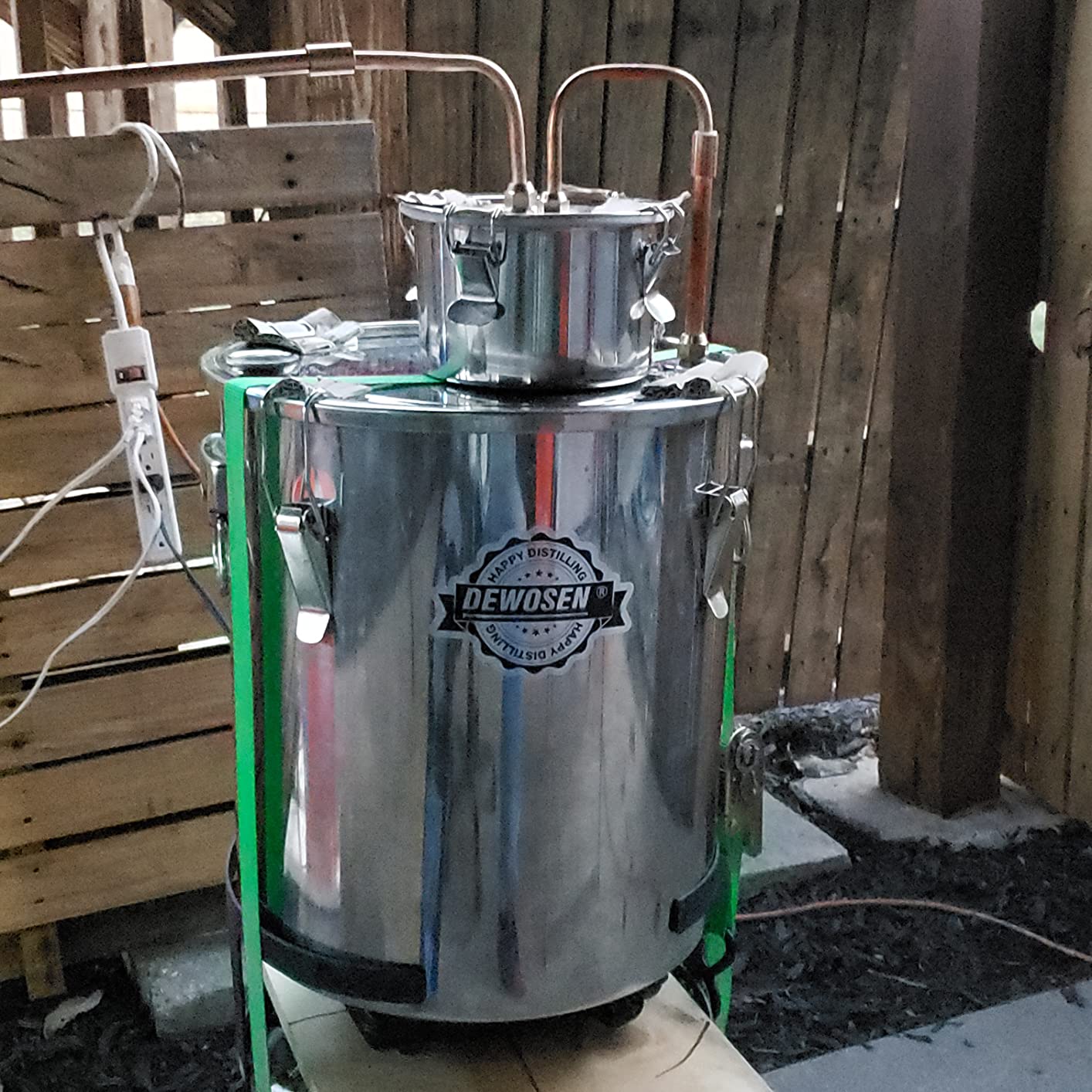 AOKEL 5GAL/20L Shine Still Purifying Water Alcohol Distiller,Home Brewing Kit Stainless Copper Tube With Thumper Keg Submarine PUMP 3-Piece Airlock for DIY Brandy Whisky Rum Wine customer photo 2