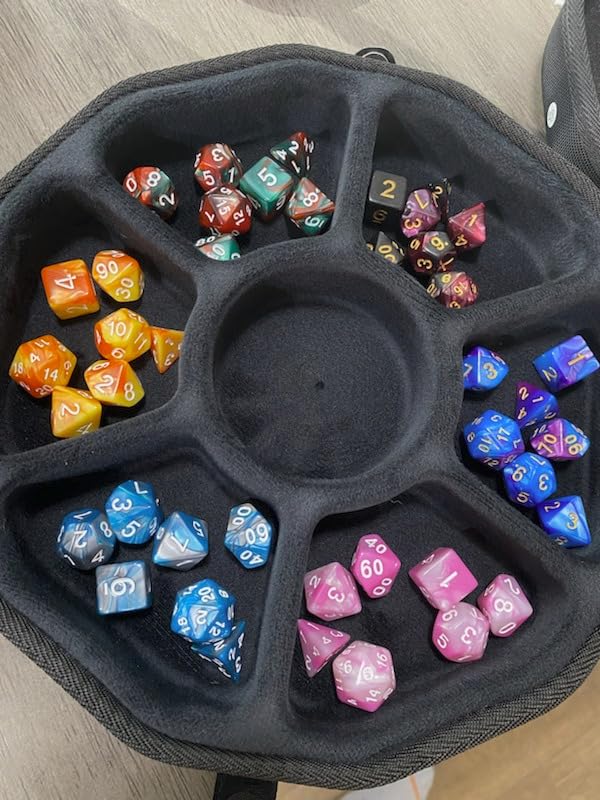 DND Dice Storage Case with Tray,Soft Interior Tray can Protect dice customer photo 1