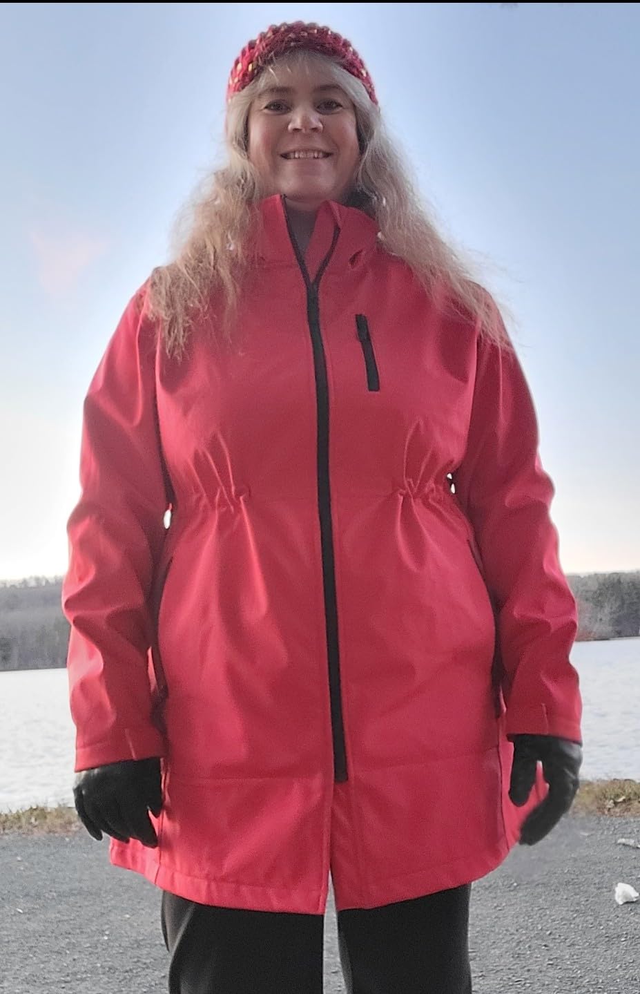 CREATMO US Women's Lightweight Waterproof Long Softshell Tactical Jacket Fleece Lined Windbreaker customer photo 2