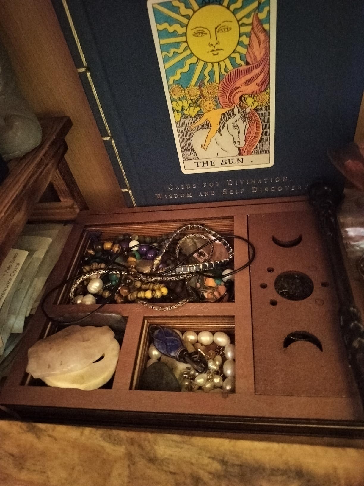 Tarot Card Holder & Display, Cute Witchy Desk Decor, Altar Decor Box for Bedroom Aesthetic Accessories customer photo 2