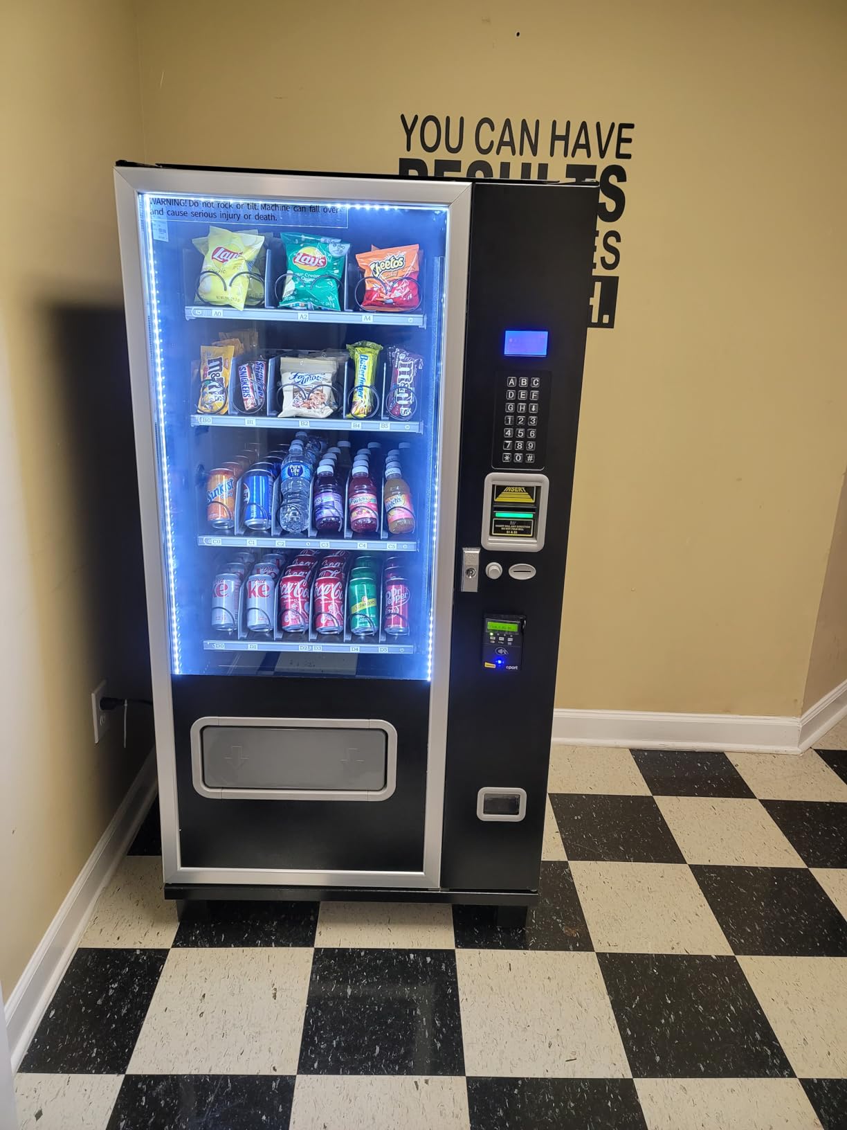 EPEX Snack Beverage Combo Vending Machine with LED Glass Front customer photo 1