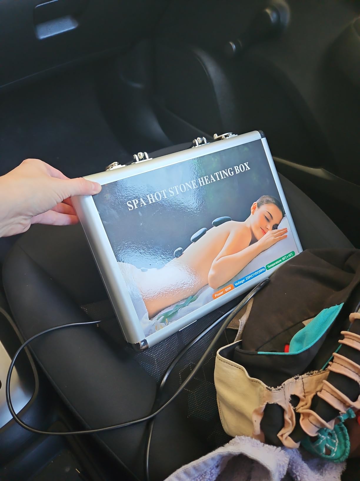 Yunsailing 18 Pcs Hot Stones Massage Set with Electric Heater Box customer photo 1