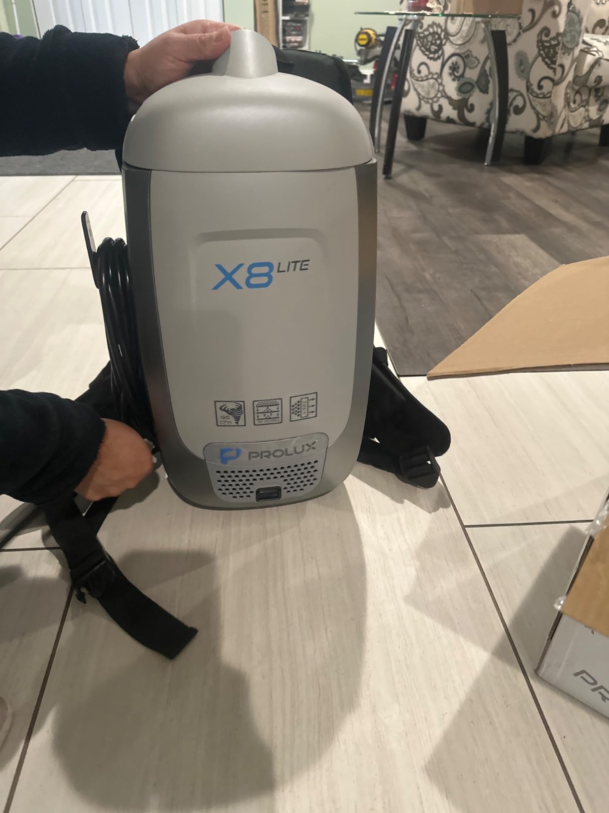 Prolux X8 Lite Backpack Canister Vacuum – Lightweight HEPA Filtration for Multi-Surface Cleaning customer photo 1