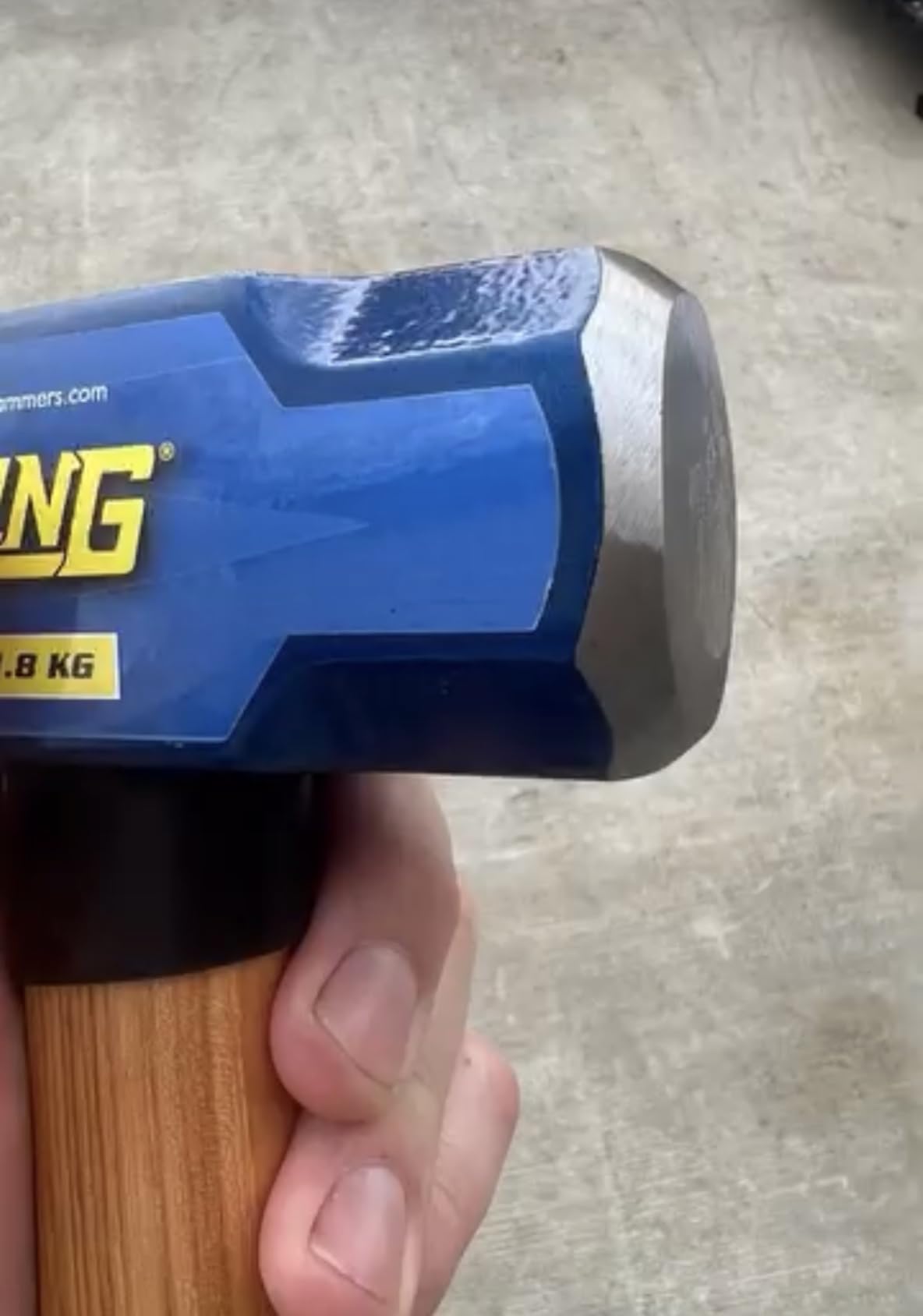 Estwing 4 lb Blacksmith Hammer with 14-Inch Hickory Wood Handle, Fully Forged Induction Hardened Head, Cross Peen End for Driving Small Nails and Working in Hard-to-Reach Places, Model #62314 customer photo 2