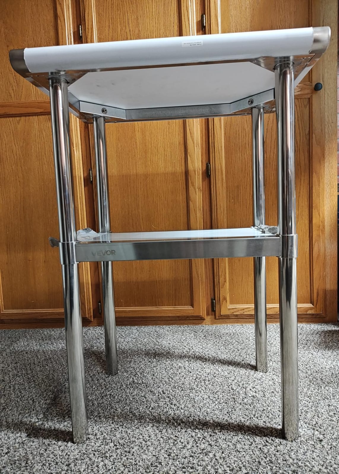 VEVOR Stainless Steel Prep Table, 24 x 18 x 36 Inch, 600lbs Load Capacity Heavy Duty Metal Worktable with Adjustable Undershelf & Feet, Commercial Workstation for Kitchen Restaurant Garage Backyard customer photo 1