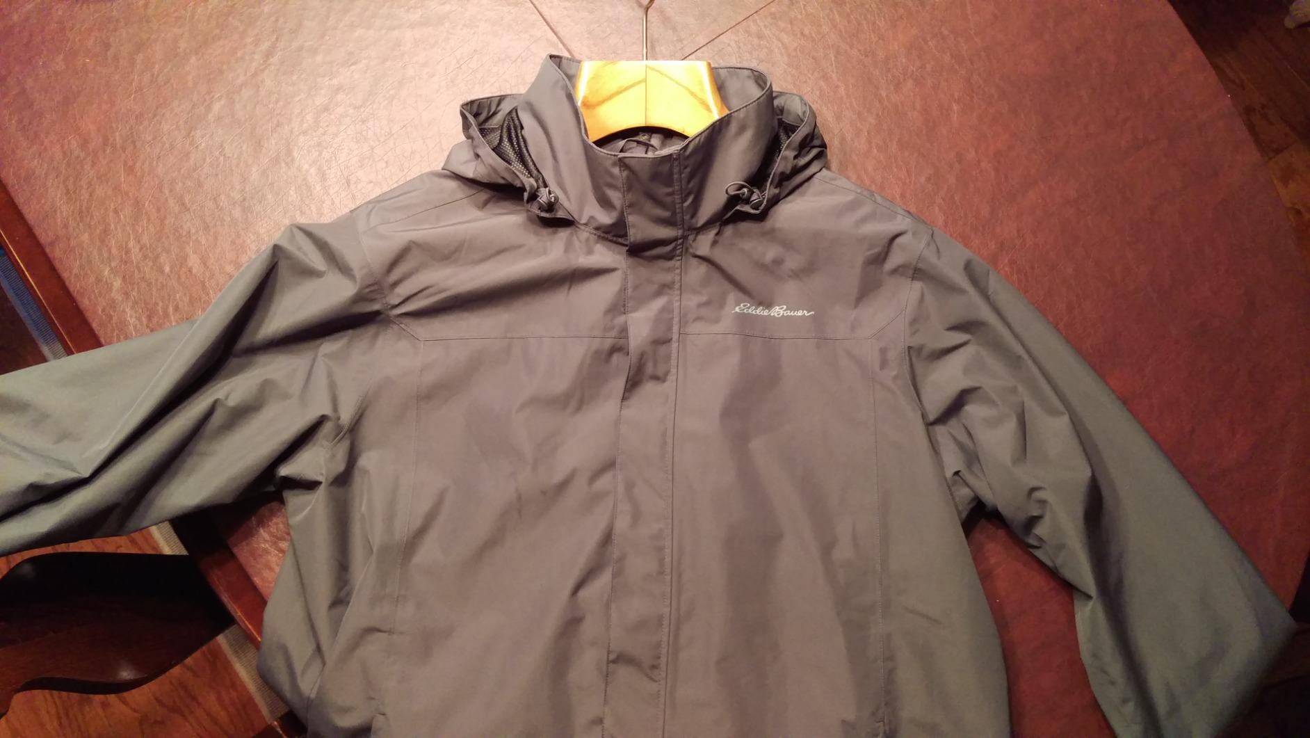 Eddie Bauer Men's Rainfoil WeatherEdge Waterproof Packable Hooded Rain Jacket customer photo 1