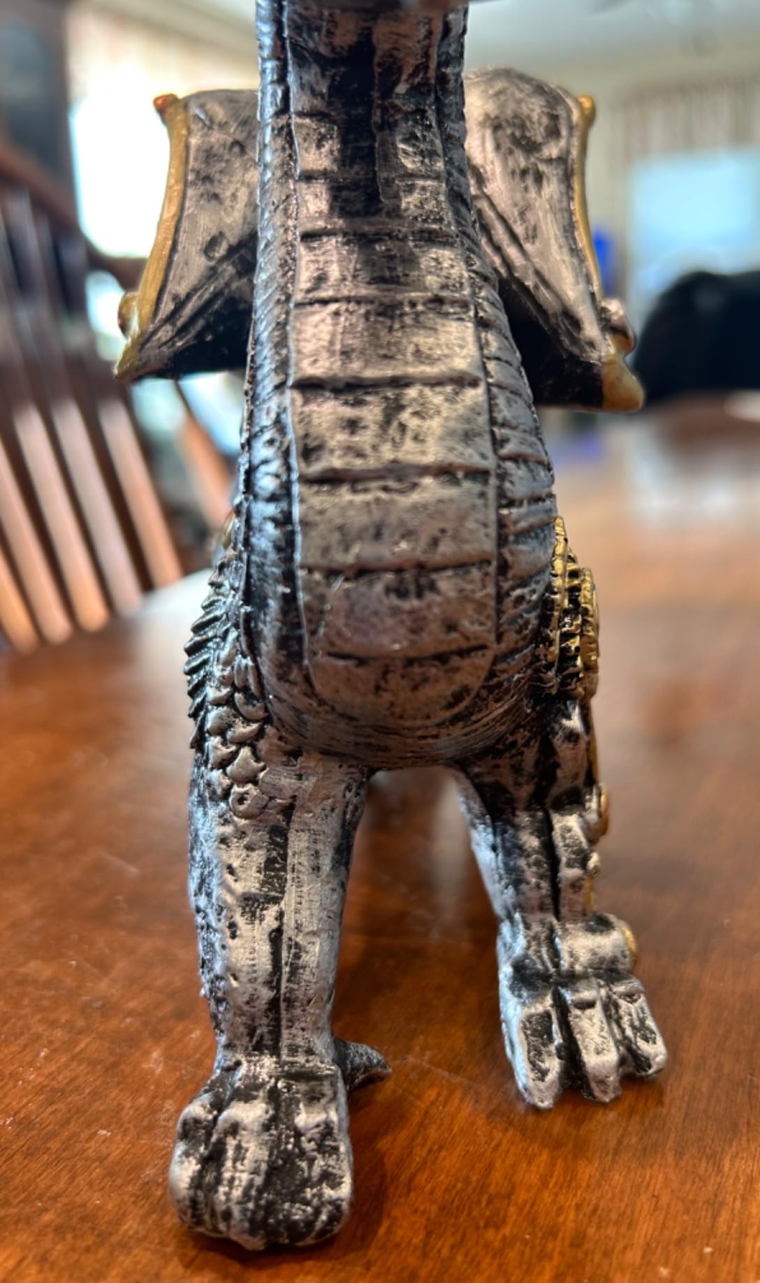 Dragon Statue and Carved Sculpture Mechanical Punk Style Dragon Statue Animal Statue Steampunk Modern Home Decor Resin Statue for Coffee Table, Living Room, Entrance, Shelf Decor customer photo 2