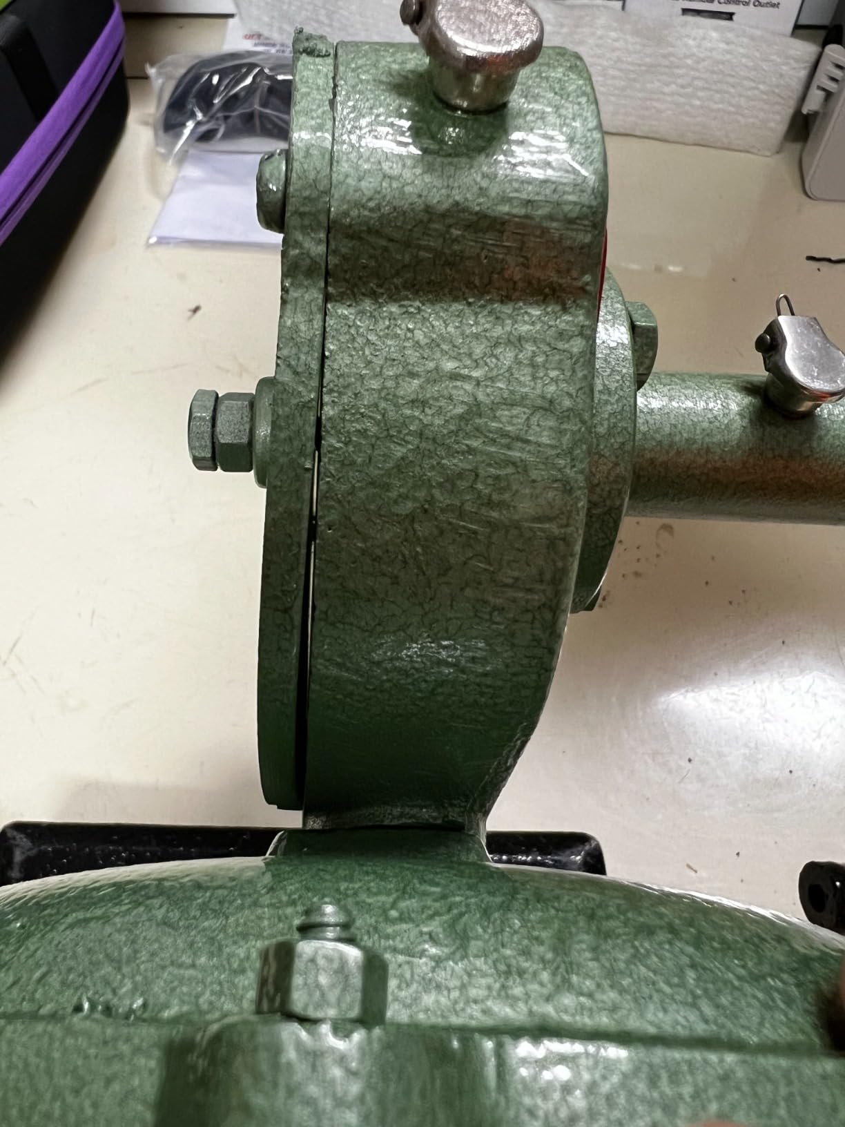 SIMOND STORE Hand Crank Blacksmithing Forge Blower, Cast Aluminum Manual customer photo 1