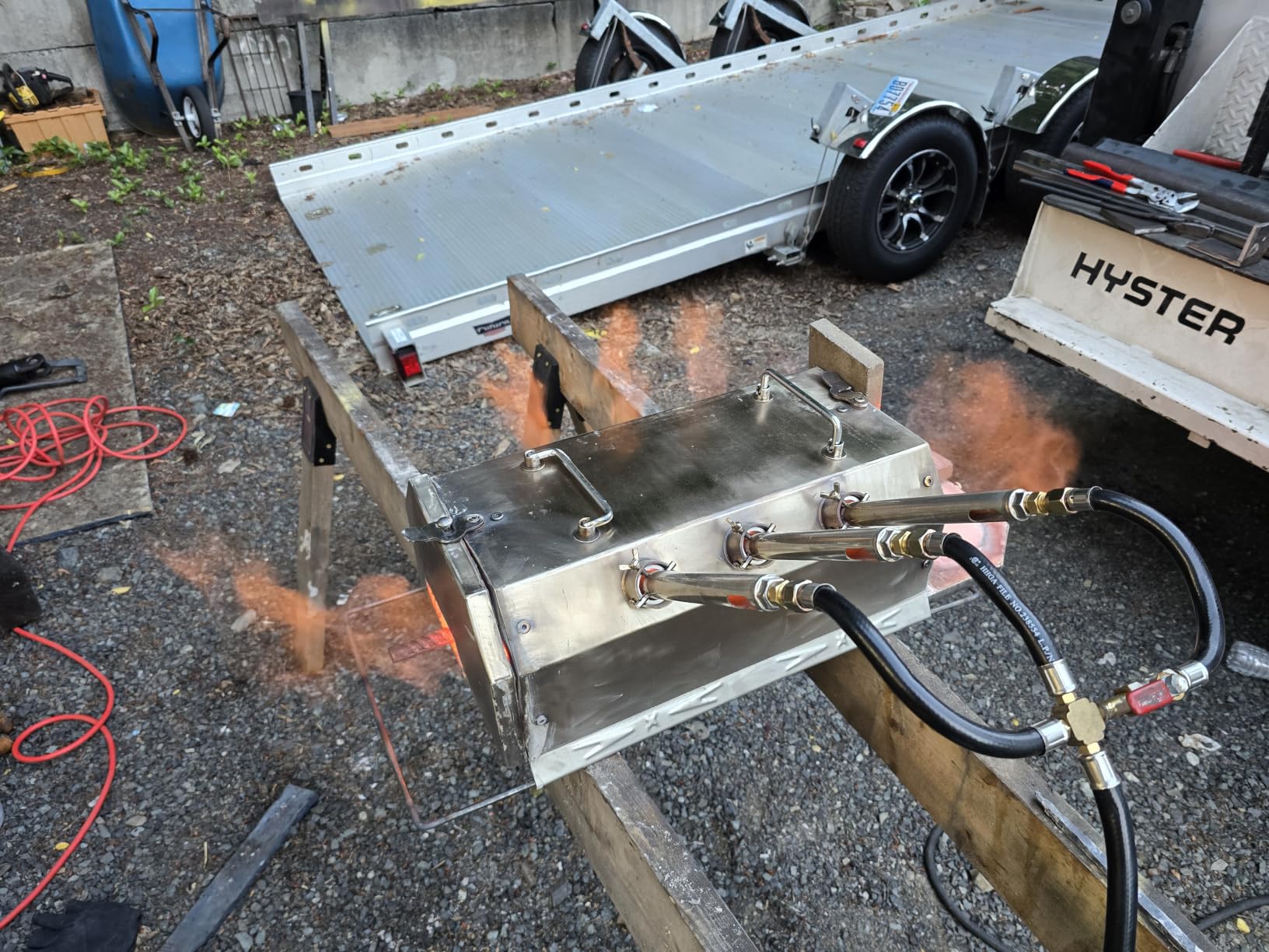 Nelyrho 3-Burner Propane Forge Kit with Double Doors, 2600°F Max customer photo 2