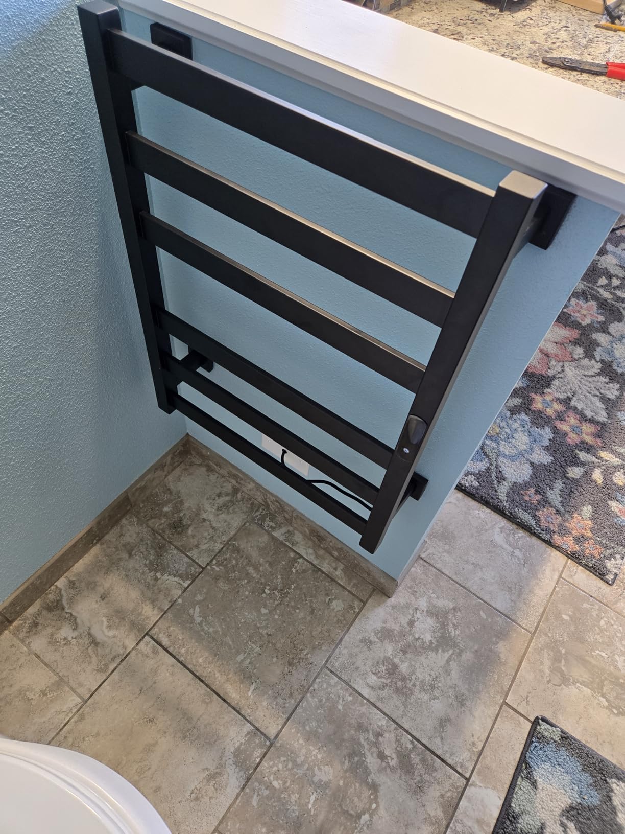 Towel Warmer 10 Bars, 39.4 Inch Stainless Steel Towel Warmer Rack customer photo 2