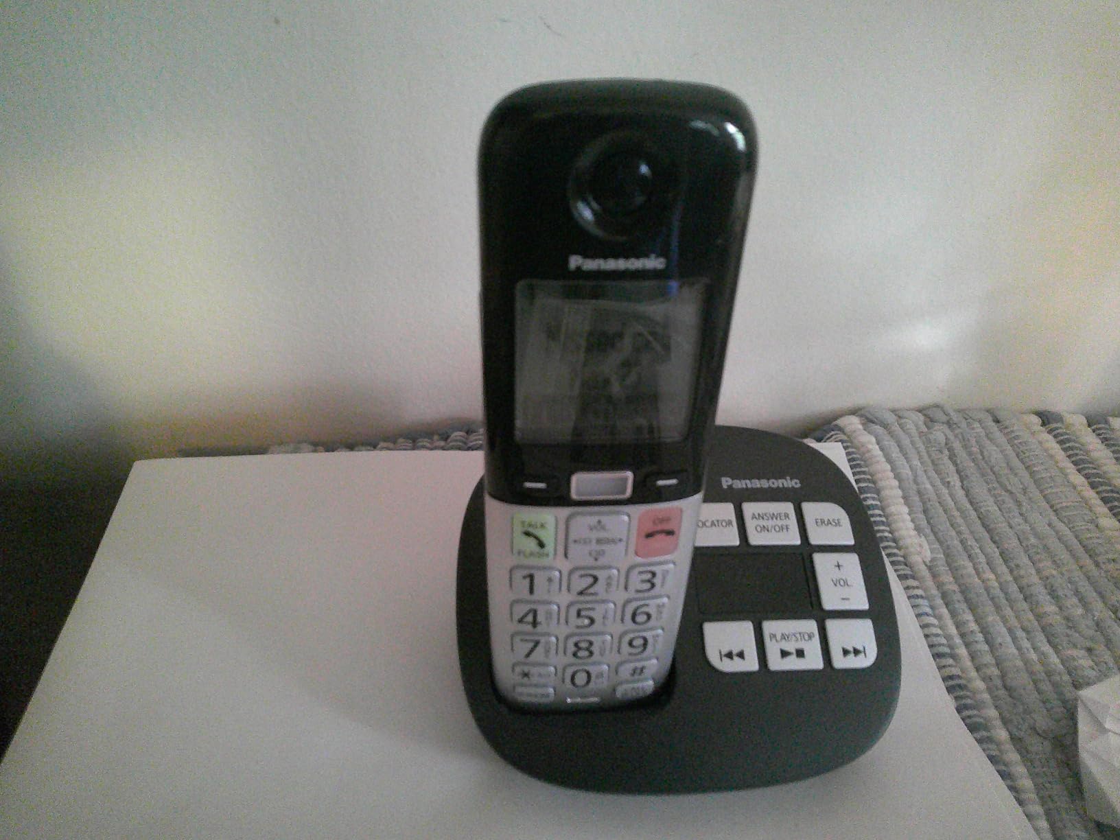 Panasonic Cordless Phone, Easy to Use with Large Display & Big Buttons, Flashing Favorites Key, Flashlight, Call Block, Volume Boost, Talking Caller ID, House Phones, 2 Cordless Handsets - KX-TGU432B customer photo 1