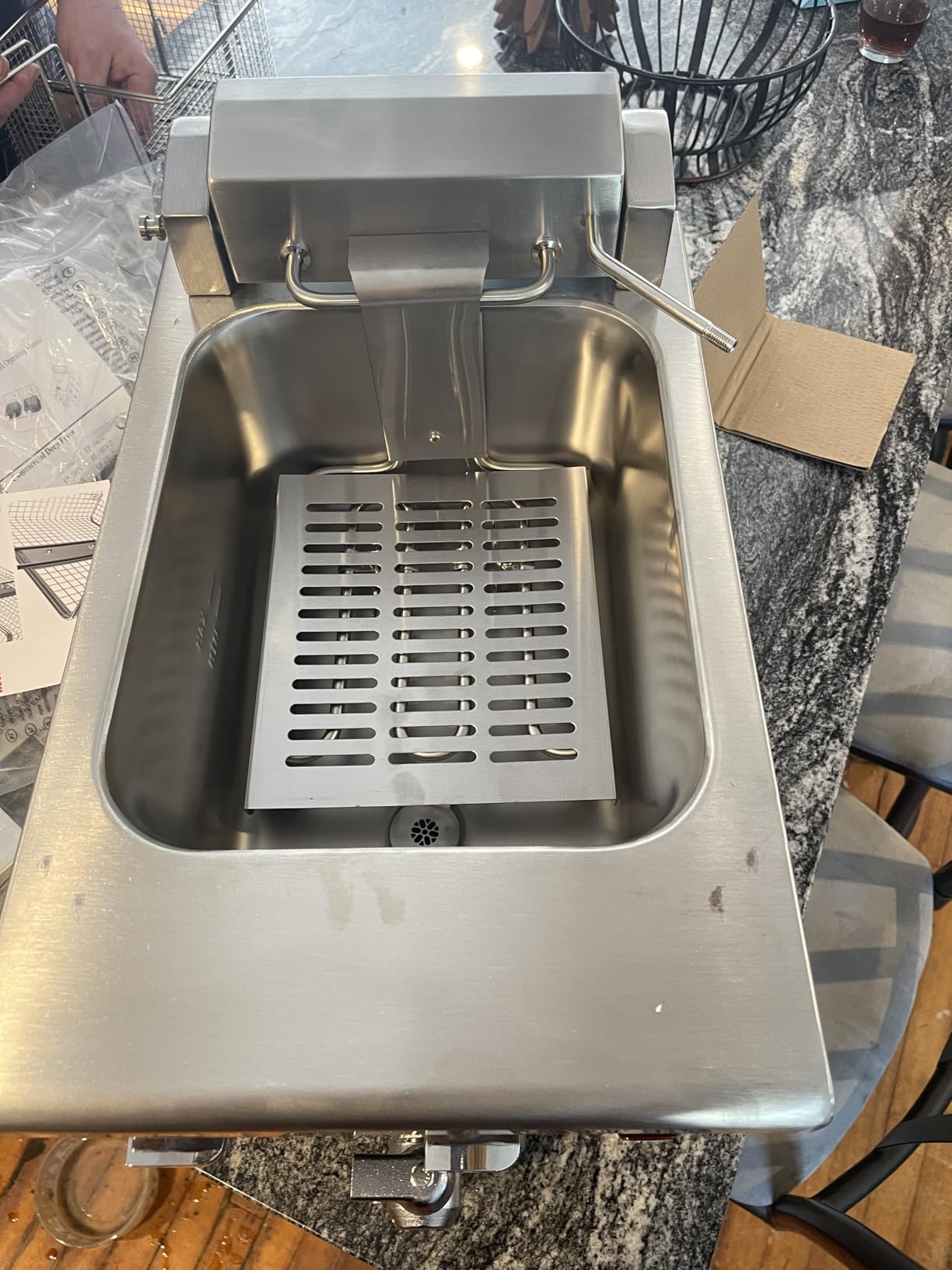 Commercial Deep Fryer 3500W Electric Countertop Fryer 25.4Qt Heavy Duty customer photo 1