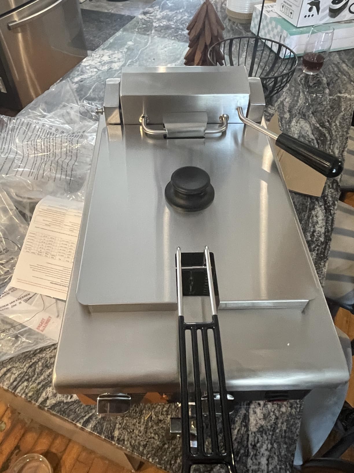 Commercial Deep Fryer 3500W Electric Countertop Fryer 25.4Qt Heavy Duty customer photo 2