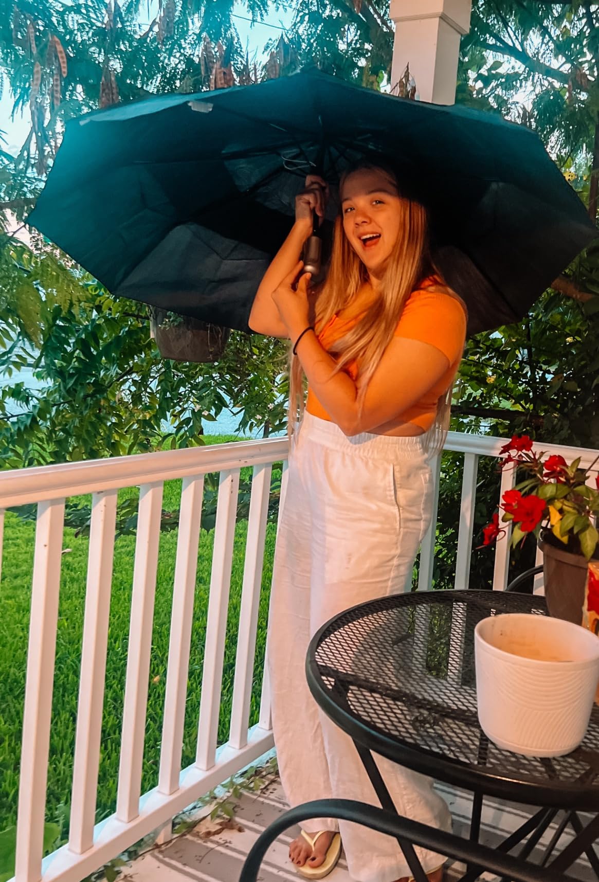 Totes Auto Open/Close Windproof Ultimate Compact Umbrella with UV and Water Repellent Protection customer photo 1