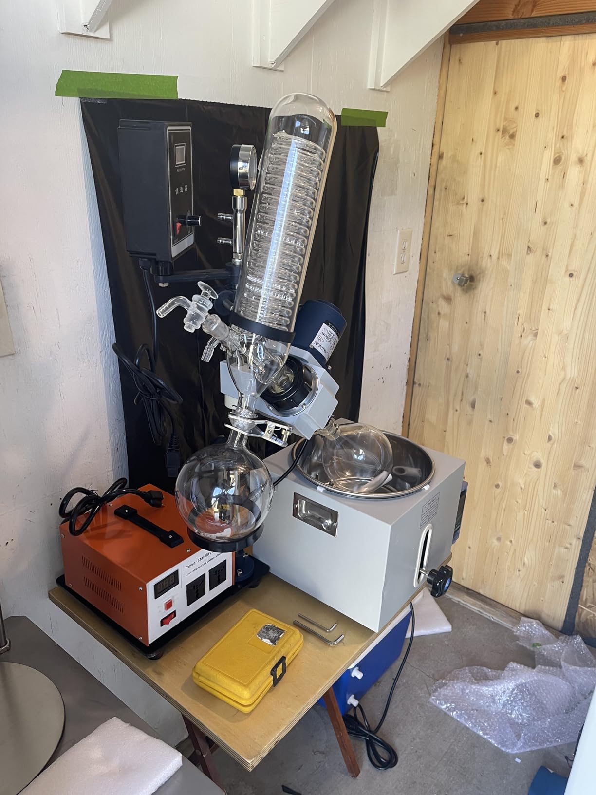 Rotary Evaporator with Pump and Chiller ，Cold Trap Condenser and Manual Lift, 110V (Pump) customer photo 1