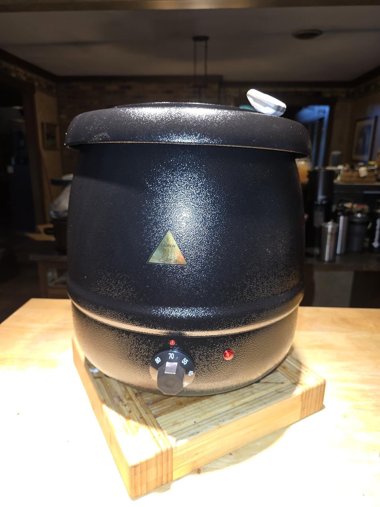 Commercial Soup Warmers Soup Kettle with Stainless Steel Hinged Lid and Detachable Insert Pot for Restaurants and Party, Home, Catering customer photo 1
