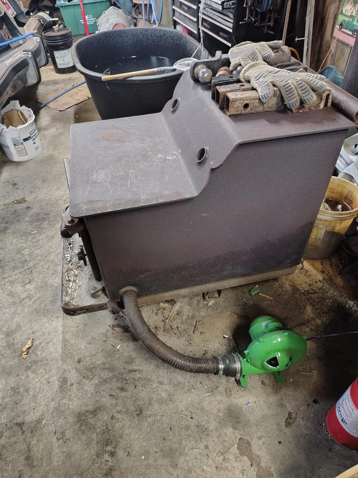 110V 250W Electric Forge Blower, Blacksmith Forge Charcoal Chimney Starter, Air Mover Blower BBQ Fan Centrifugal Fan with 140CFM customer photo 1