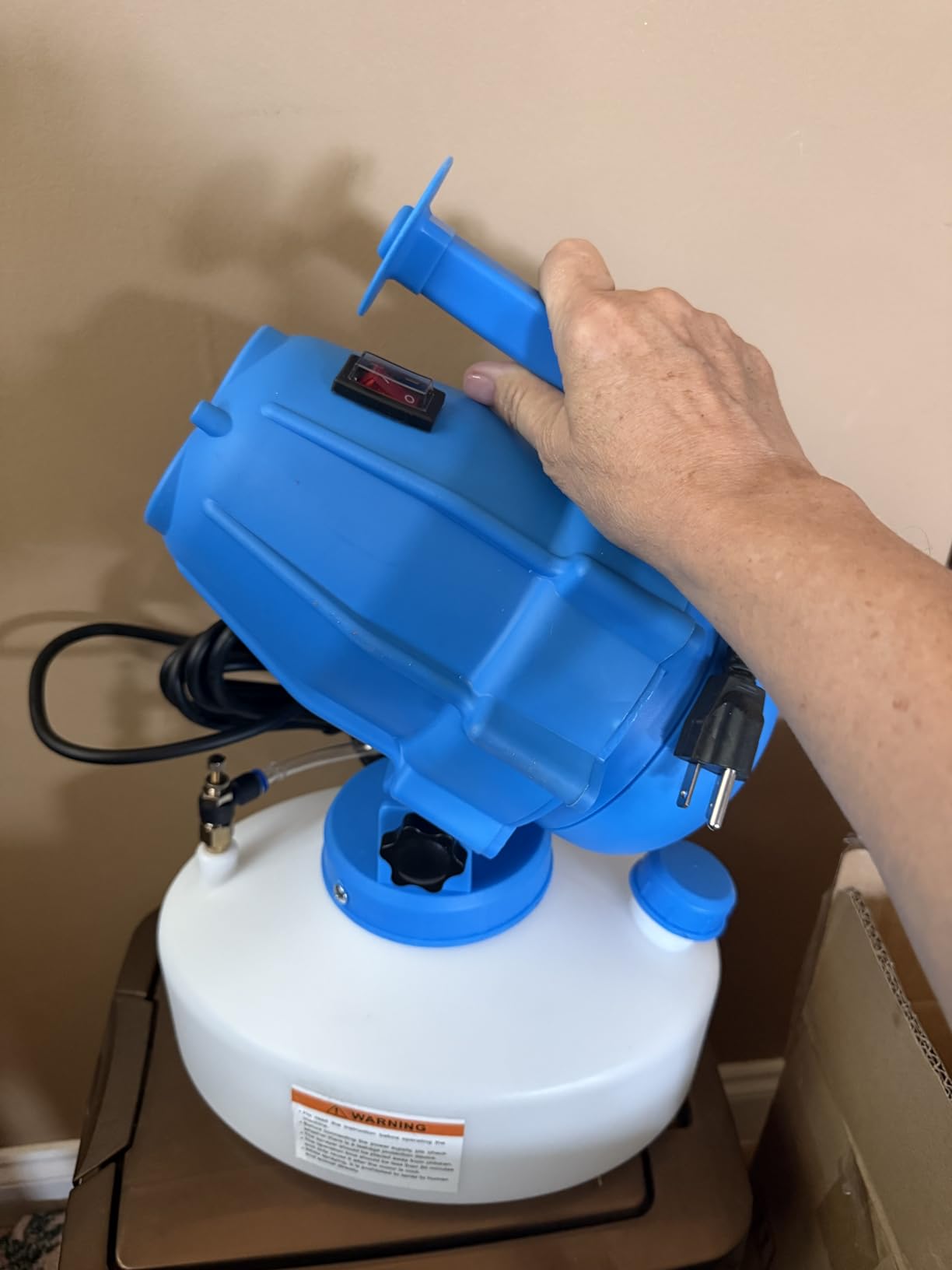 5L (1.3 Gallon) Electric ULV Fogger Sprayer Machine with 3 Nozzles, Portable Cold Fogger with Adjustable Flow Rate, 30ft Spraying Distance for Home, School, Hotel, Church, Garden, Yard customer photo 1