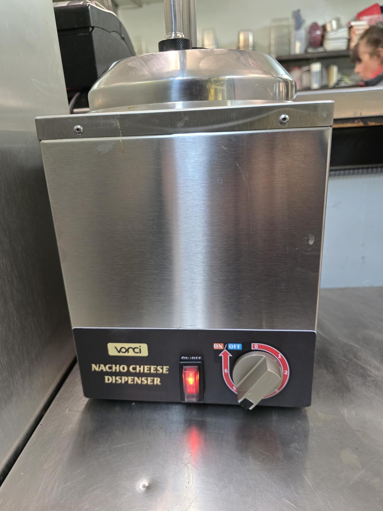 VONCI Nacho Cheese Dispenser, 2.8 Qt（2.5L）Nacho Cheese Warmer with Stainless Steel Pump, Hot Fudge Dispenser with 6-Level Temperature Control, Commercial Cheese Dispenser for Hot Fudge Cheese Caramel customer photo 2