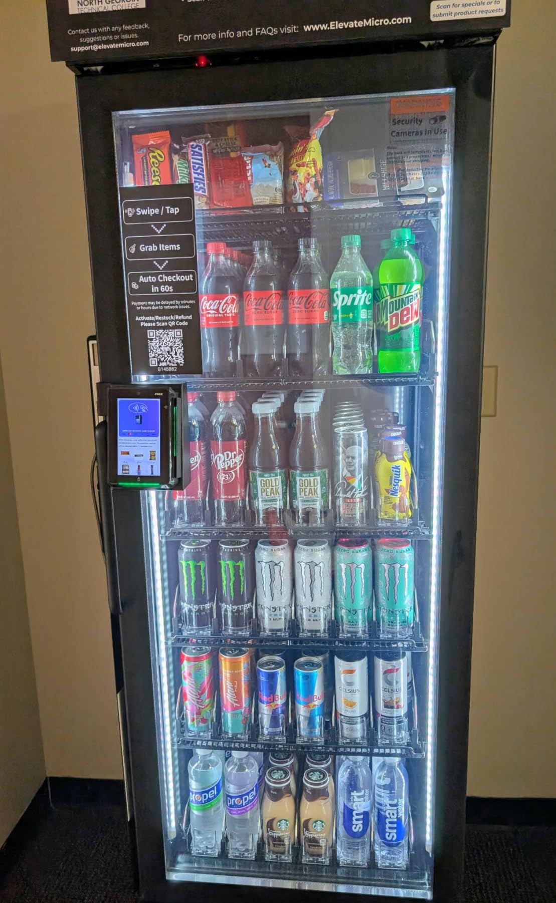 HAHA Smart AI Vending Machine with Card Reader, Combo Snack & Drink Machine, 6-Layer 252 Cans Capacity Refrigerated AI Visual Recognition & App Management US360CT (Black, AI mini) customer photo 1