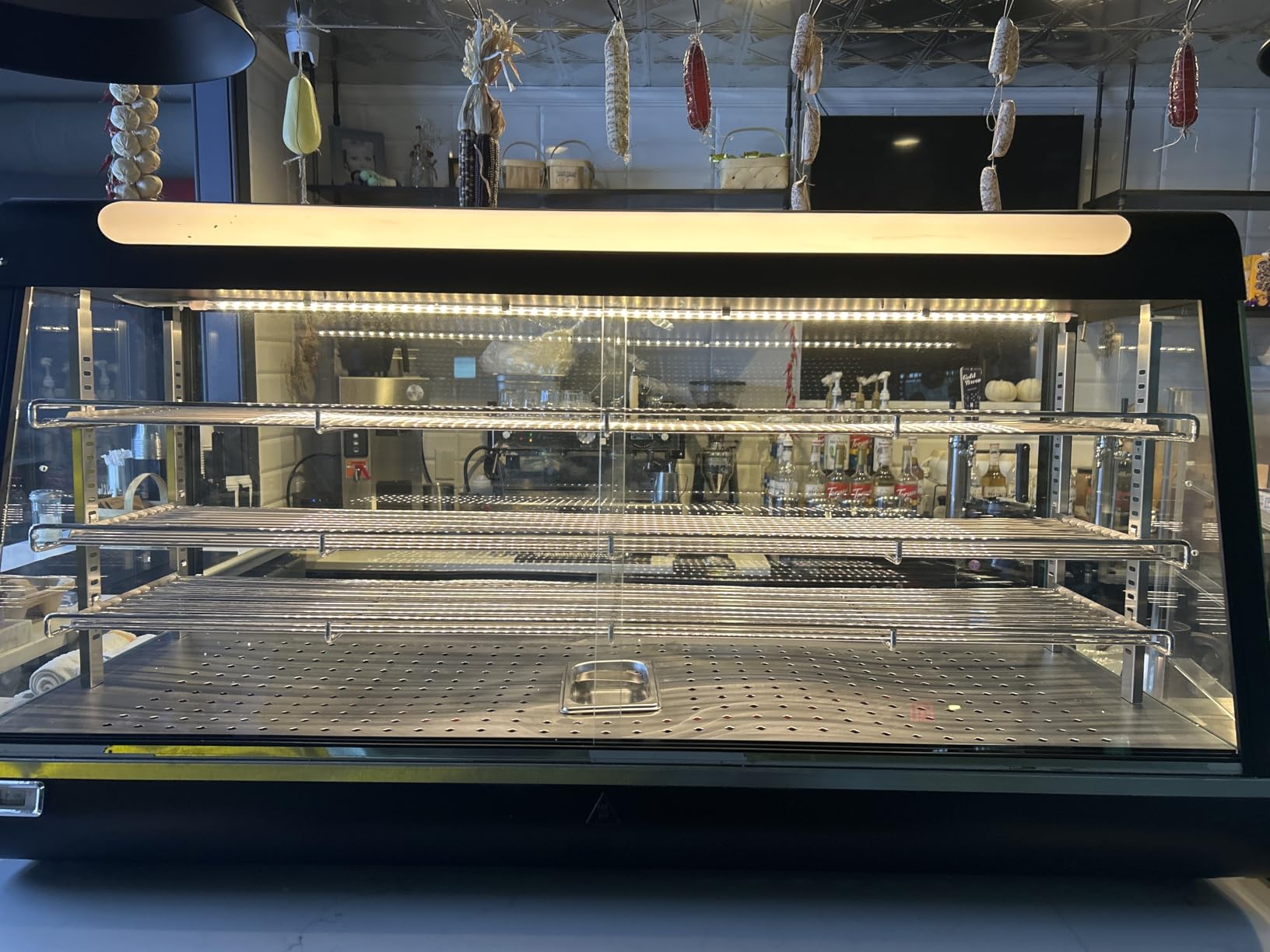 VEVOR 3-Tier Commercial Food Warmer Display, 800W Food Display Warmer with LED Light, Top Storage and Adjustable Shelves, 86℉~185℉ Steam Heating, 60 Qt /57L for Hamburger, Pizza, Bread, Fried Chicken customer photo 2