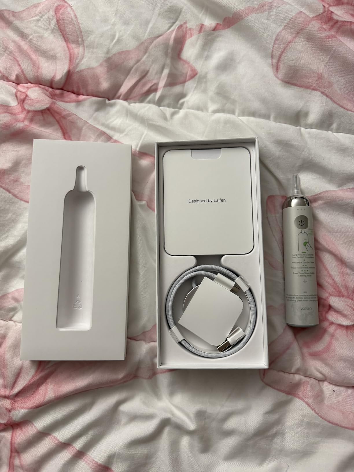 Laifen Wave Pro Toothbrush, 60° Oscillation & WaveMotion, Stainless Steel customer photo 1