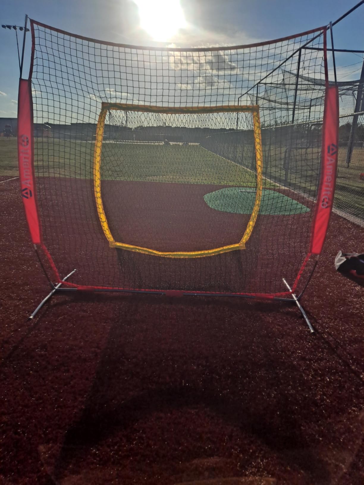 Baseball Net,7x7ft Baseball Practice Net with Tee and Target, Large Pocket Sports net for Hitting/Batting/Pitching/Throwing,Scratch Resistant Base, Versatile Use for All Levels customer photo 1