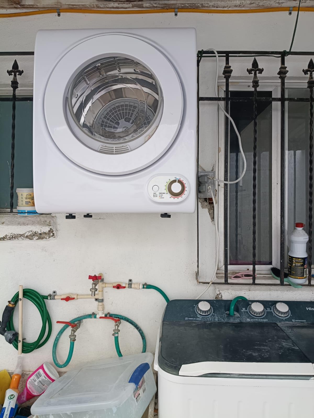 Euhomy 3.5 Cu.Ft. Clothes Dryer, 120V Portable Dryers for Laundry, 1500W, 4 Functions, LCD Control Panel Compact Dryer with Exhaust Pipe, Front Load Dryer Machine, Apartment, Home, RV, White customer photo 2