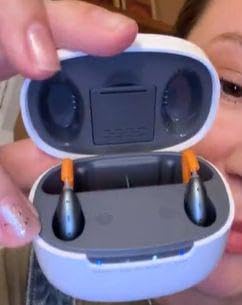 Ceretone Beacon RIC Hearing Aids with Bluetooth & App Control, OTC Hearing Aids for Seniors, Rechargeable 60H Charging Case, Dual Mic Noise Reduction, 11-Level Volume, Discreet, Intricon DSP Chip customer photo 1