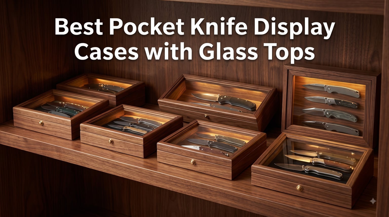 Best Pocket Knife Display Cases with Glass Tops