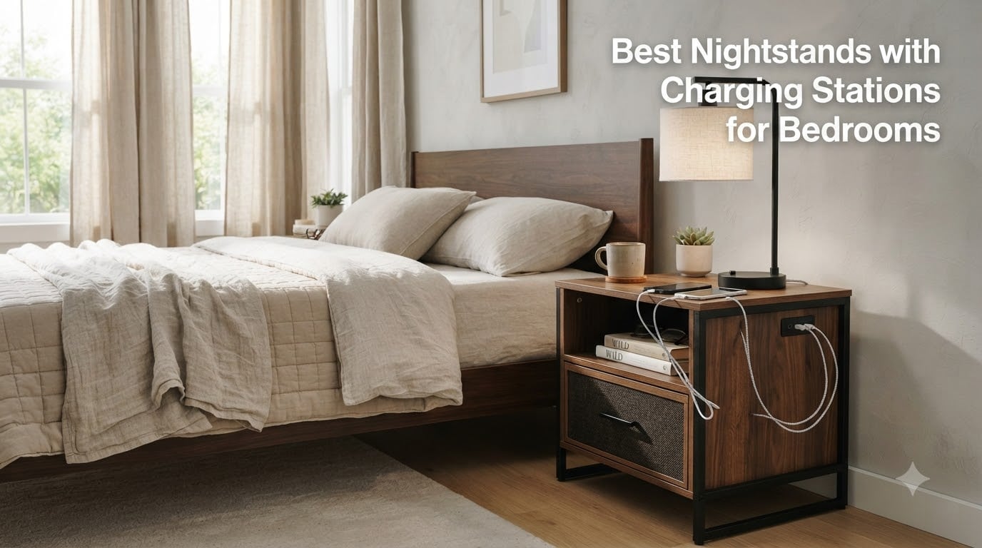 Best Nightstands with Charging Stations for Bedrooms