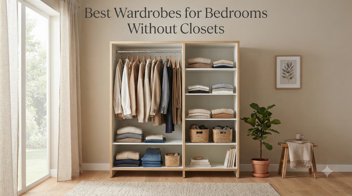 Best Wardrobes for Bedrooms Without Closets
