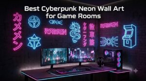 Best Cyberpunk Neon Wall Art for Game Rooms