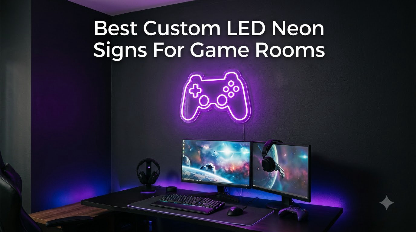 Best Custom LED Neon Signs For Game Rooms