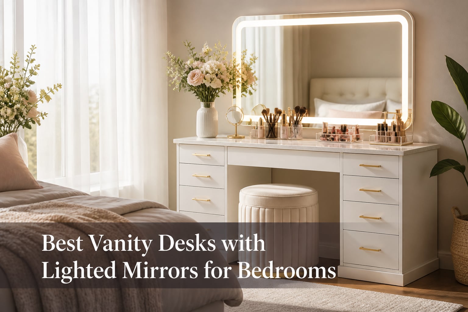 Best Vanity Desks with Lighted Mirrors for Bedrooms