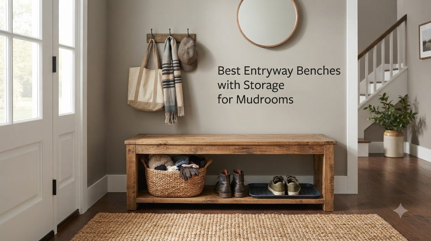 Best Entryway Benches with Storage for Mudrooms