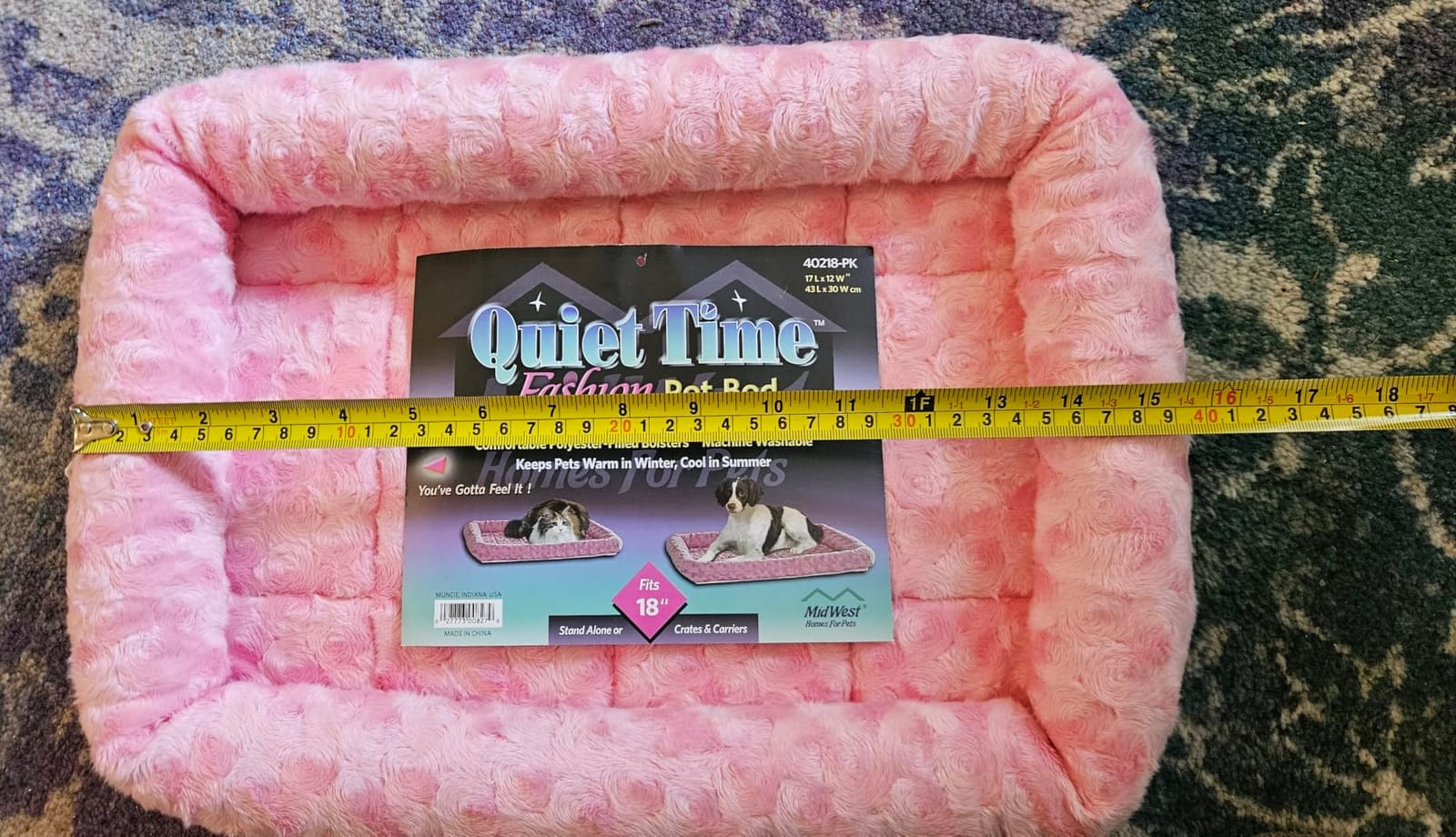 MidWest Homes for Pets QuietTime Dog Bed - Gray Faux Fur Bolster, Ultra-Soft and Machine Washable, Fits 24-Inch Crates and Carriers, for Small Breed Dogs customer photo 2