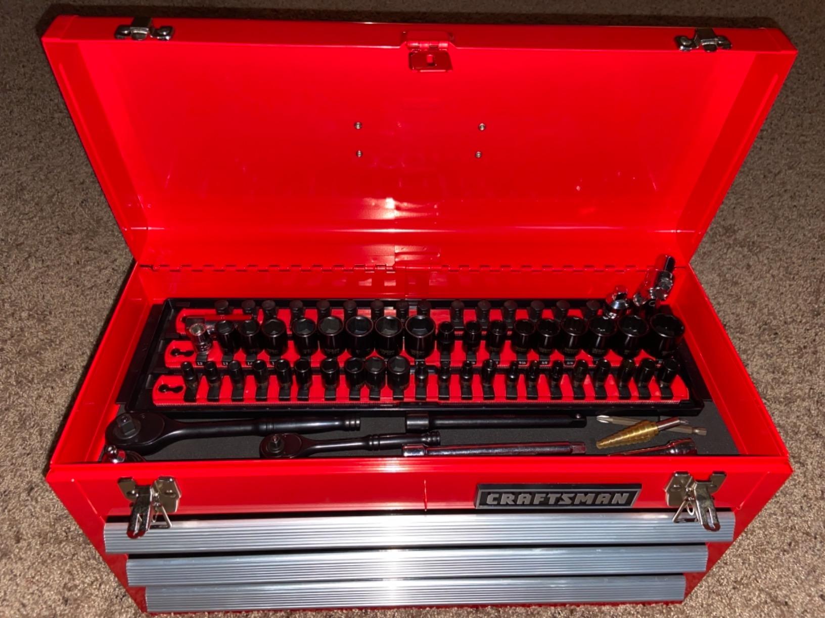 Craftsman 3-Drawer Metal Portable Chest Toolbox Red customer photo 2