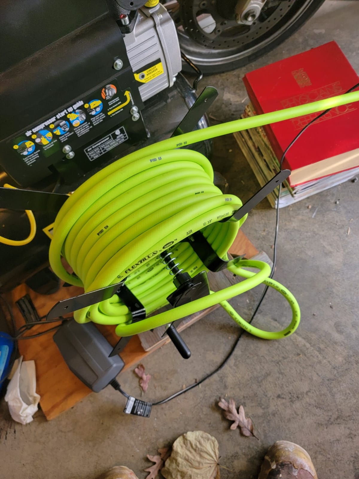Flexzilla Air Compressor Hose, 3/8 in. x 50 ft., 1/4 in. MNPT Fittings, No-Kink, All Weather, Lightweight, Premium Hybrid Polymer, 300 PSI, ZillaGreen customer photo 1