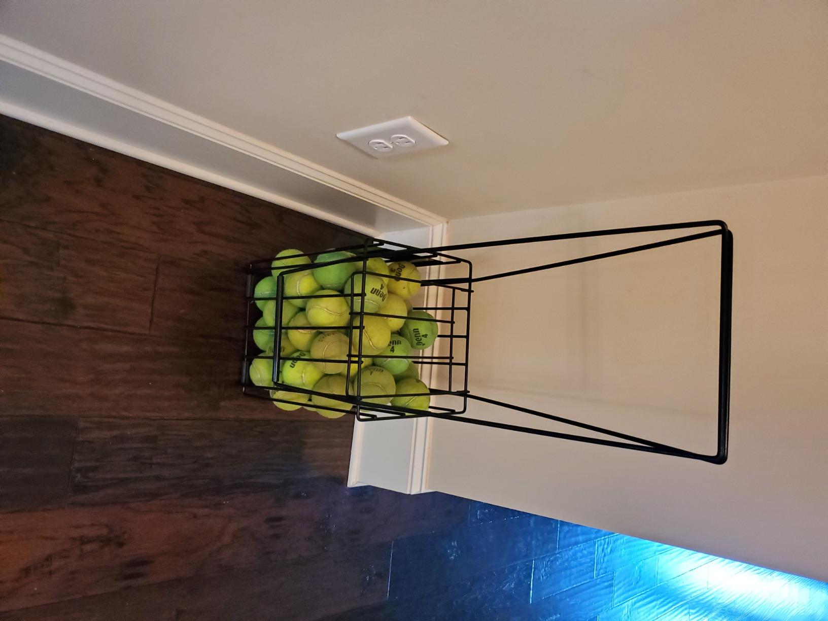 Tourna Ballport Classic Tennis Ball Hopper & Ball Pickup Basket – Heavy Duty Portable Tennis Ball Collector with Handles for Coaches, Players & Ball Machines customer photo 2