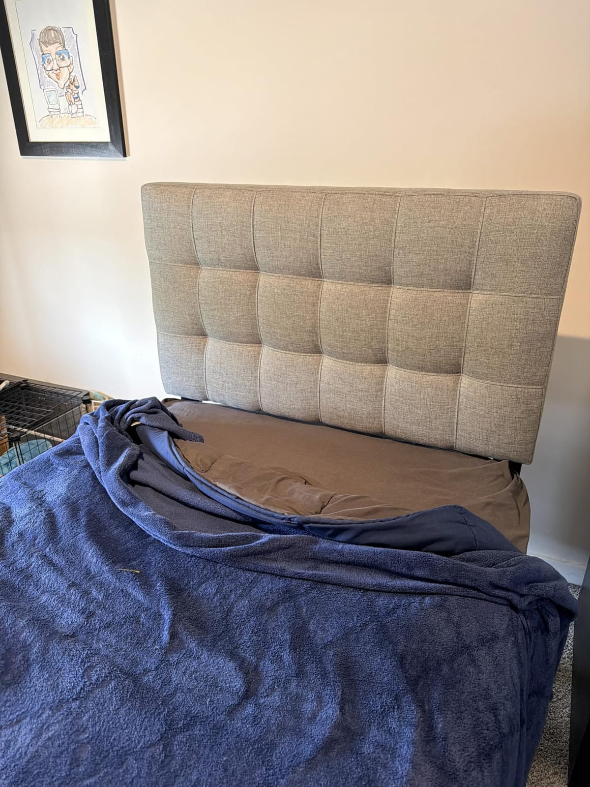 Modway AMZ-5041 Lily Tufted Linen Fabric Upholstered Queen Headboard in Gray customer photo 2